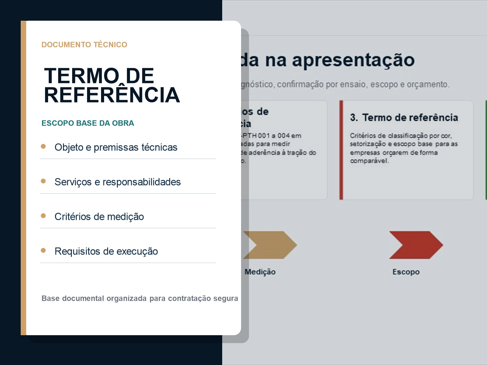 Termo de referência com escopo técnico para obra condominial